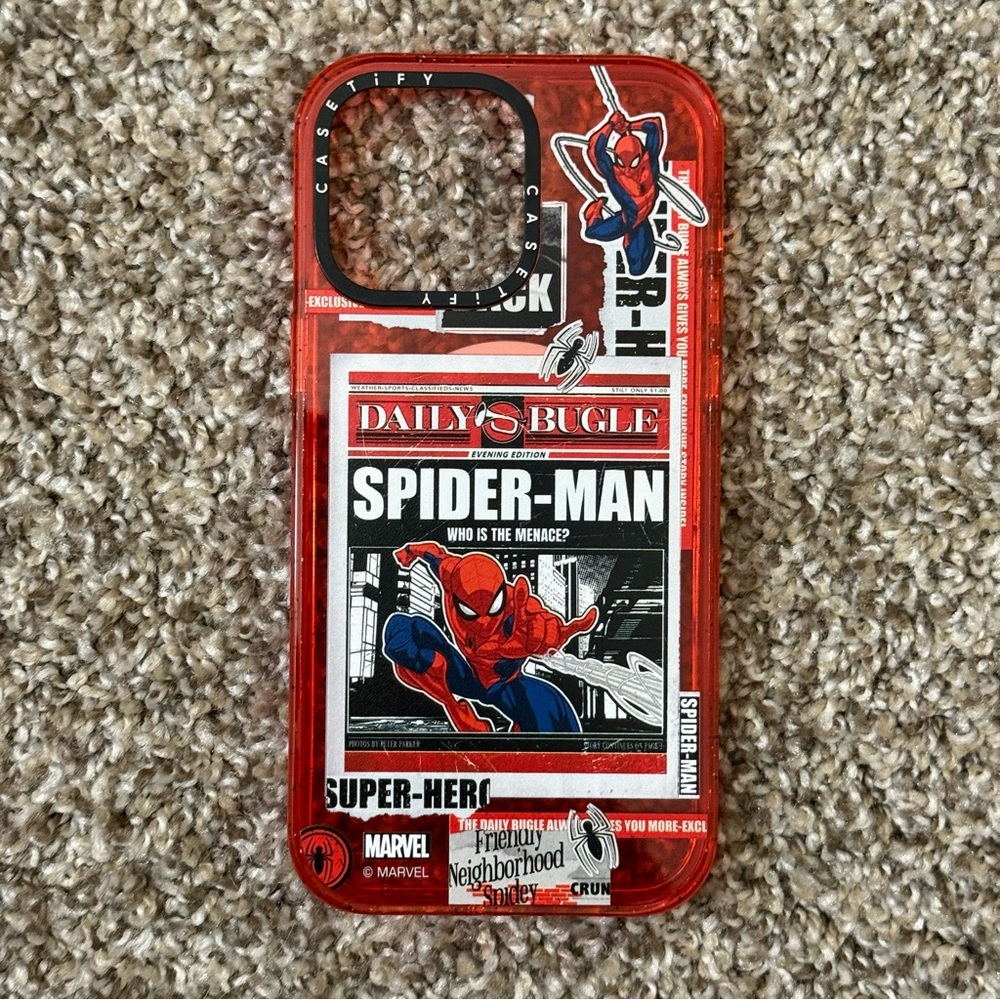 Casetify Spider-Man Newspaper red case